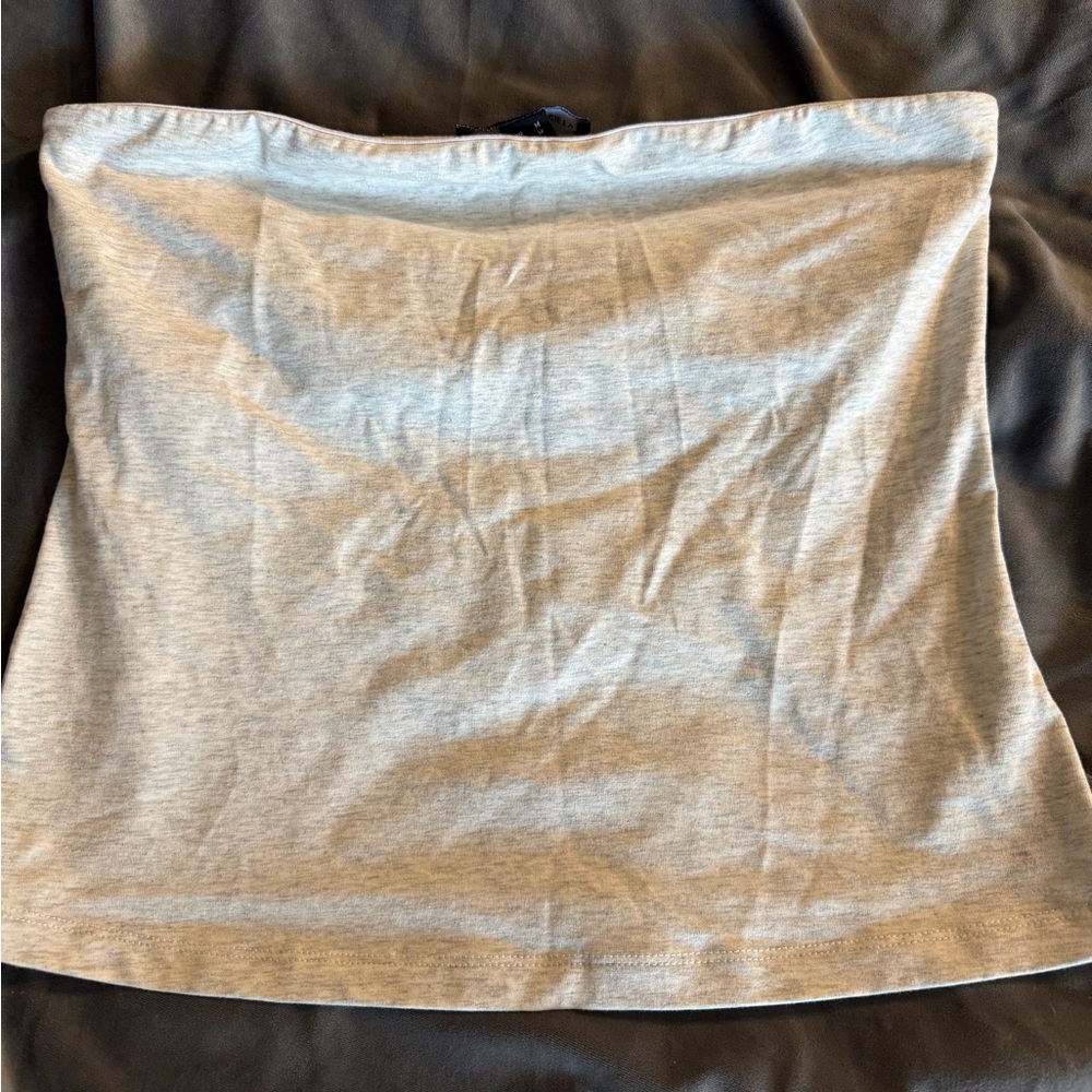 Streetwear Society Light Gray Strapless Top